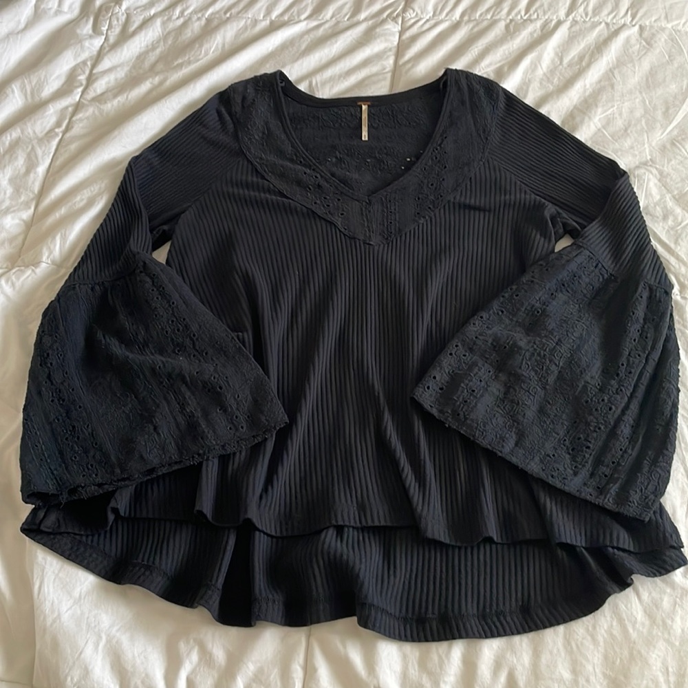 Free People Bell Sleeve Top